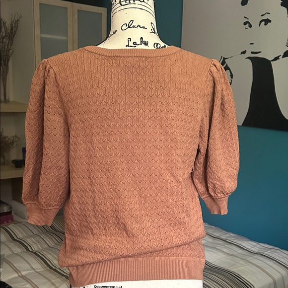 Textured Rust Sweater - Picture 4 of 7